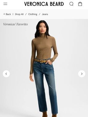 NWT - Veronica Beard - Leah straight leg jeans - size 25 - color equinox blue